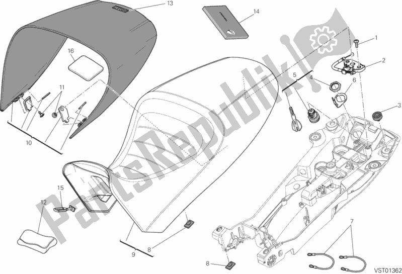 Tutte le parti per il Posto A Sedere del Ducati Diavel FL 1200 2015